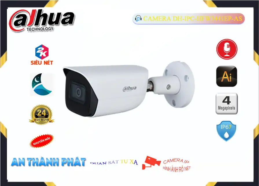 DH-IPC-HFW3441EP-AS sắc nét Dahua