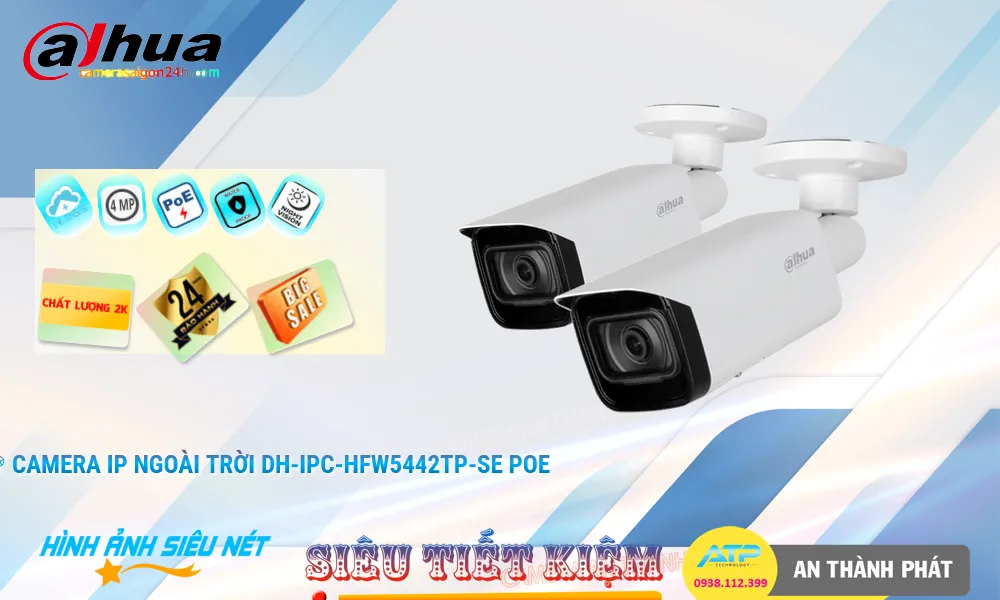 DH-IPC-HFW5442TP-SE Camera IP Ngoài Trời 2K