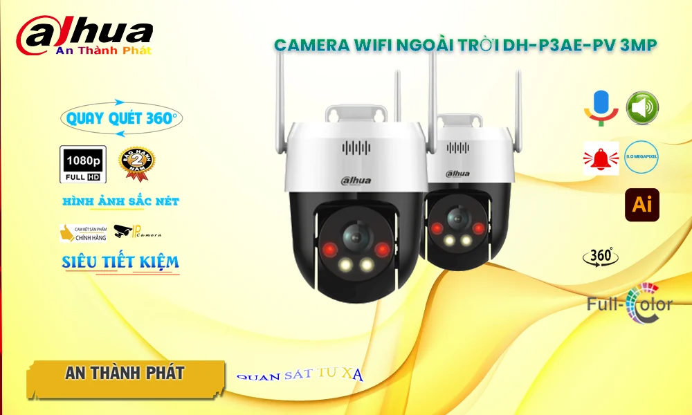 DH-P3AE-PV Camera Không Dây Thiết kế Đẹp Dahua