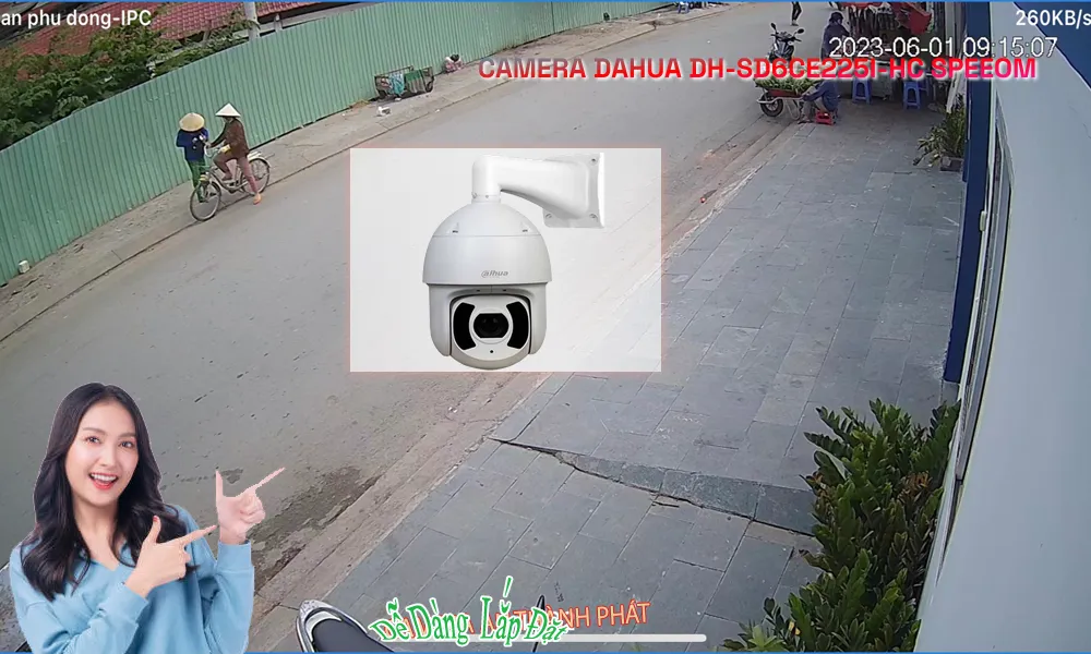 lắp camera speedom giám sát công trình DH-SD6CE225I-HC