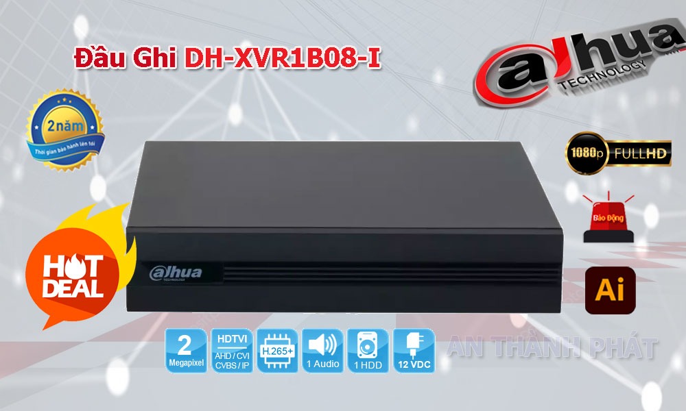 /DH-XVR1B08-I đầu ghi hình camera dahua 4 kênh