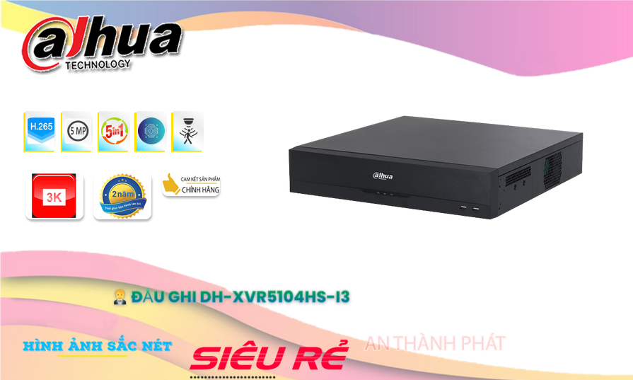 Đầu ghi AI 4 kênh DAHUA DH-XVR5104HS-I3 Đầu ghi AI 4 kênh DAHUA DH-XVR5104HS-I3