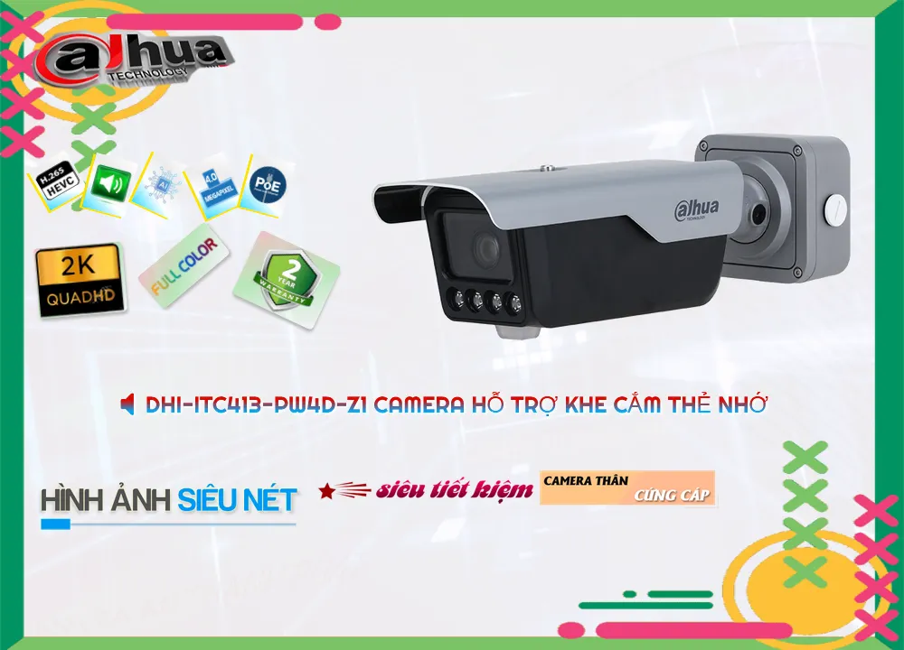 Camera DHI-ITC413-PW4D-Z1  Dahua Thiết kế Đẹp ✨