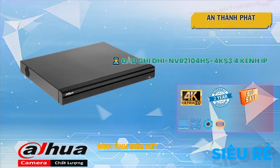 Đầu Ghi Dahua Giá rẻ DHI-NVR2104HS-4KS3 Đầu Ghi Dahua Giá rẻ DHI-NVR2104HS-4KS3