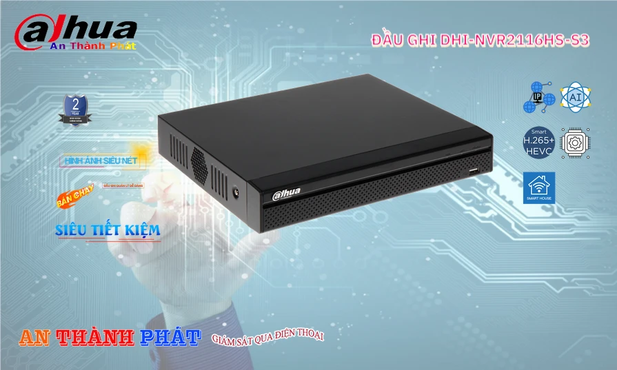 DHI-NVR2116HS-S3 sắc nét Dahua