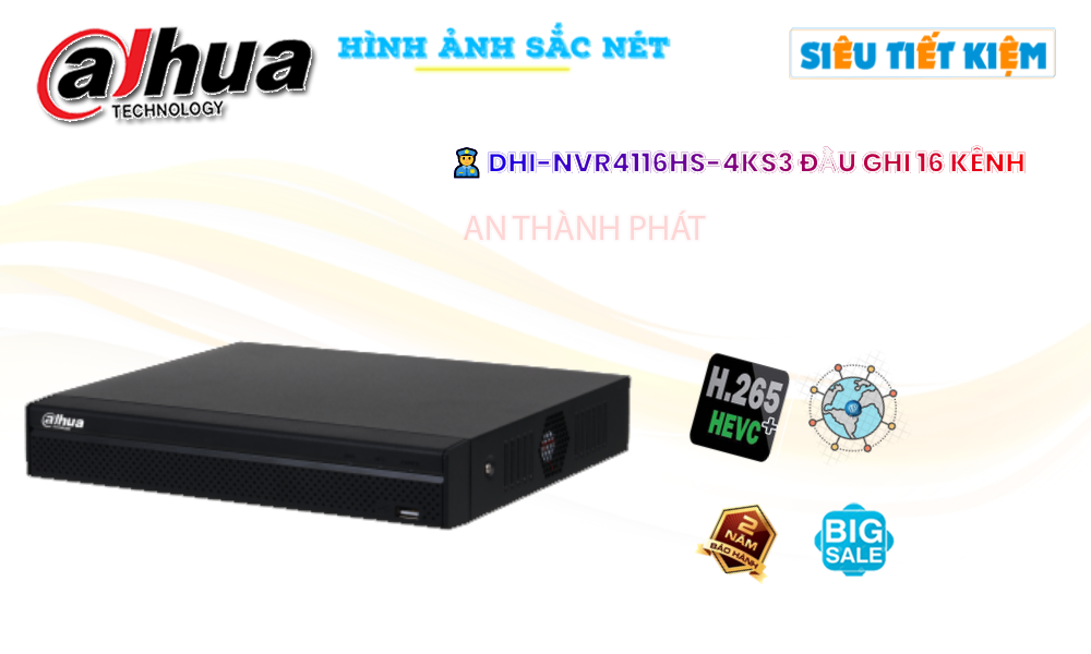 DHI-NVR4116HS-4KS3 Đầu Thu Dahua ❇
