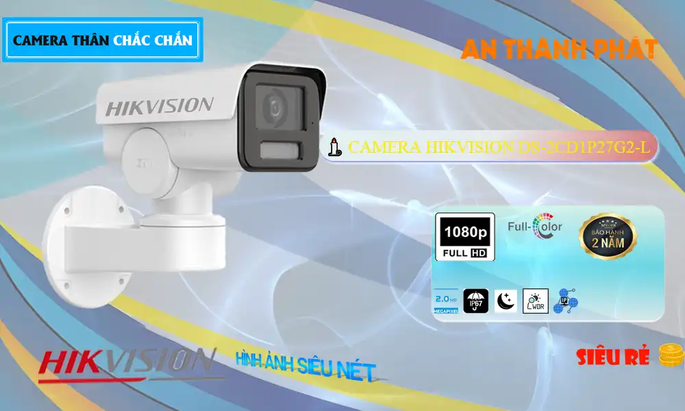 DS-2CD1P27G2-L sắc nét Hikvision
