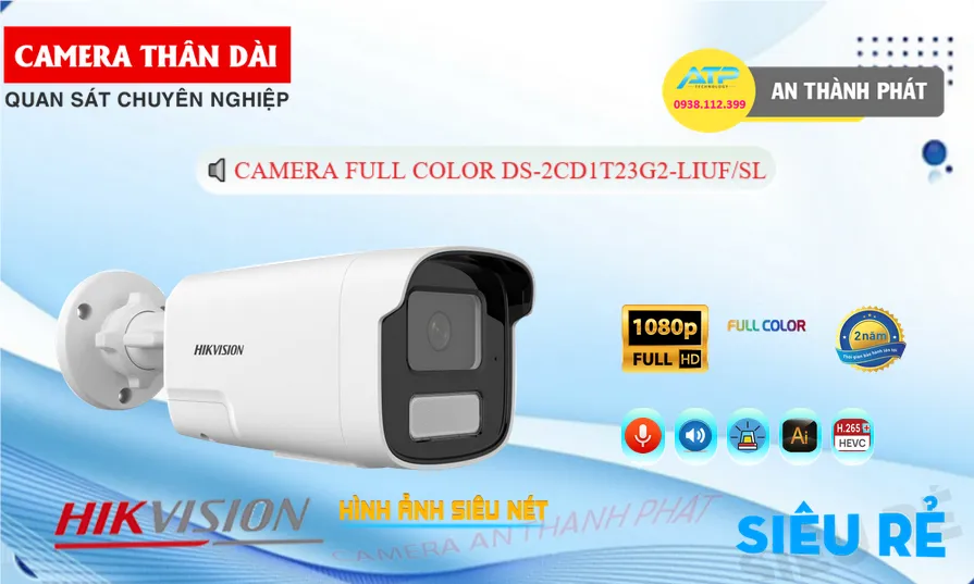Camera Hikvision DS-2CD1T23G2-LIUF/SL