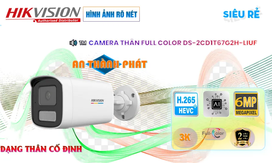 DS-2CD1T67G2H-LIUF sắc nét Hikvision DS-2CD1T67G2H-LIUF sắc nét Hikvision