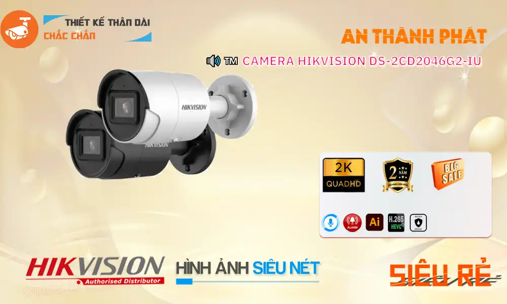DS-2CD2046G2-IU sắc nét Hikvision
