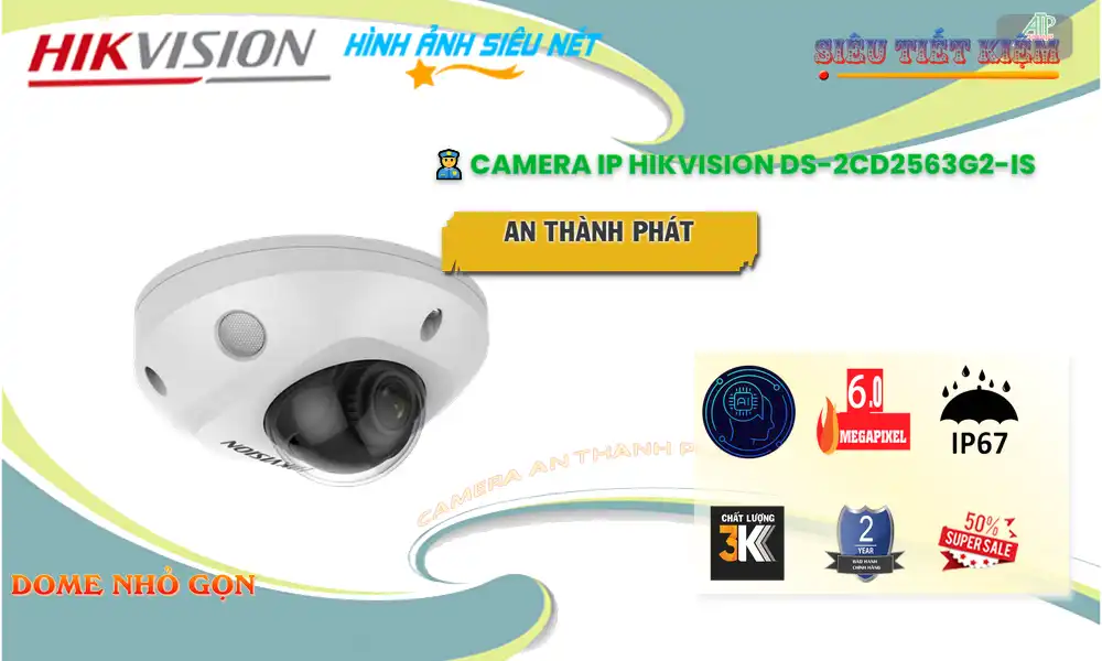 DS-2CD2563G2-IS sắc nét Hikvision