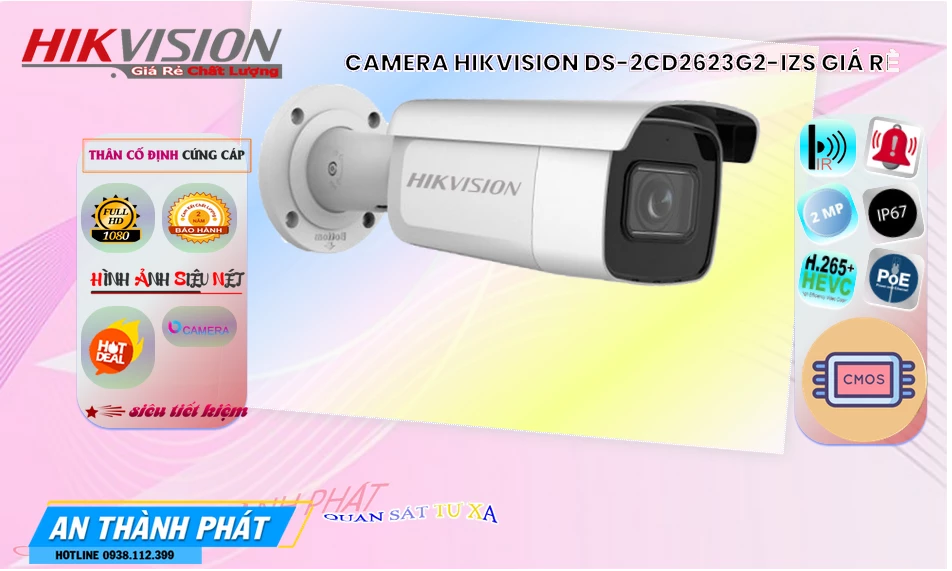 Camera DS-2CD2623G2-IZS Tiết Kiệm