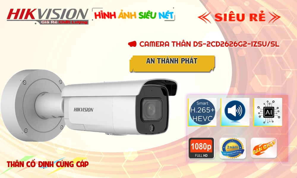 Camera DS-2CD2626G2-IZSU/SL Hồng ngoại 80m