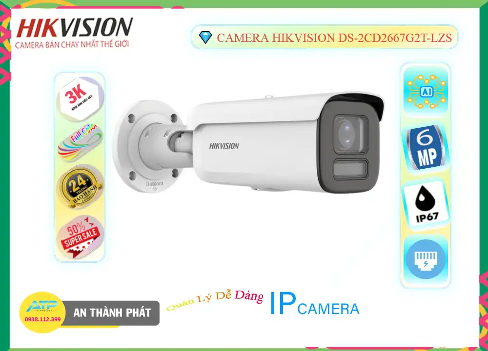 Camera Hikvision DS-2CD2667G2T-LZS Camera Hikvision DS-2CD2667G2T-LZS