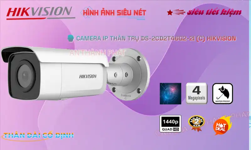DS-2CD2T46G2-2I (C) sắc nét Hikvision