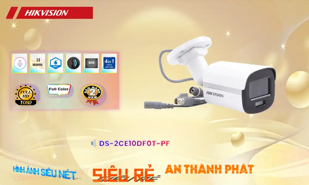 DS-2CE10DF0T-PF sắc nét Hikvision