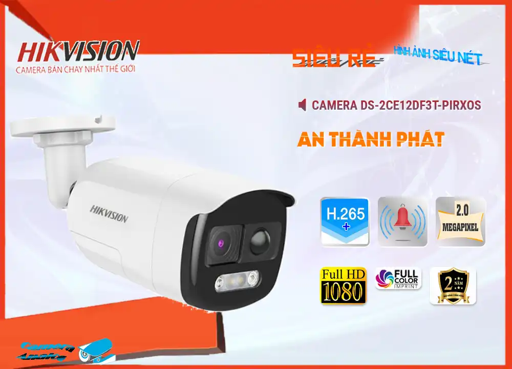 DS-2CE12DF3T-PIRXOS camera báo động chống trộm thông minh