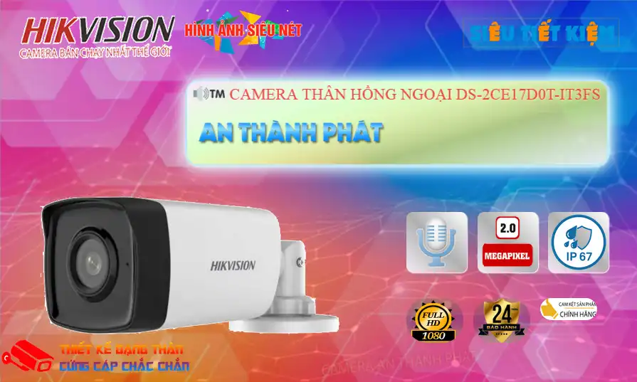 DS-2CE17D0T-IT3FS sắc nét Hikvision