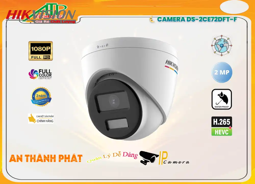 Camera An Ninh  Hikvision DS-2CE72DFT-F Mẫu Đẹp