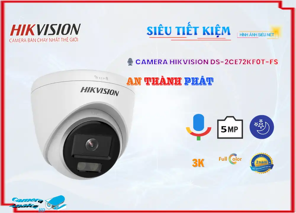 DS-2CE72KF0T-FS sắc nét Hikvision ➠