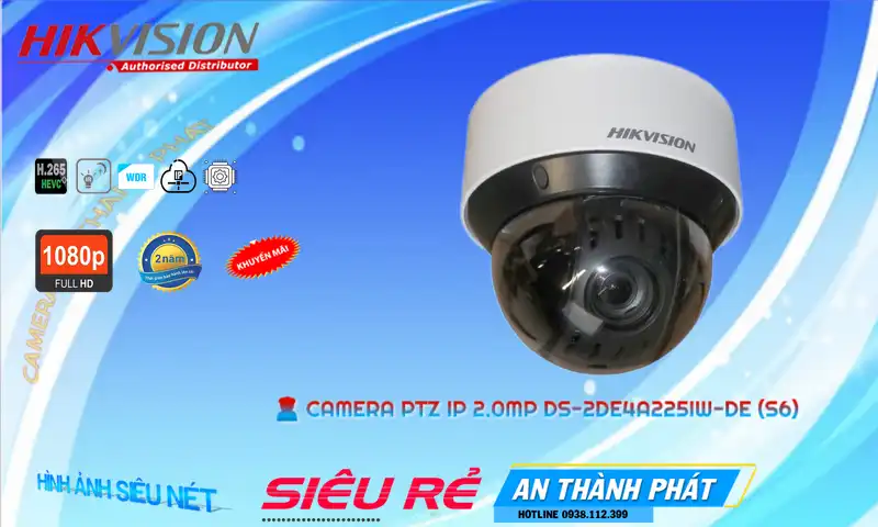 ➠  DS-2DE4A225IW-DE(S6) sắc nét Hikvision