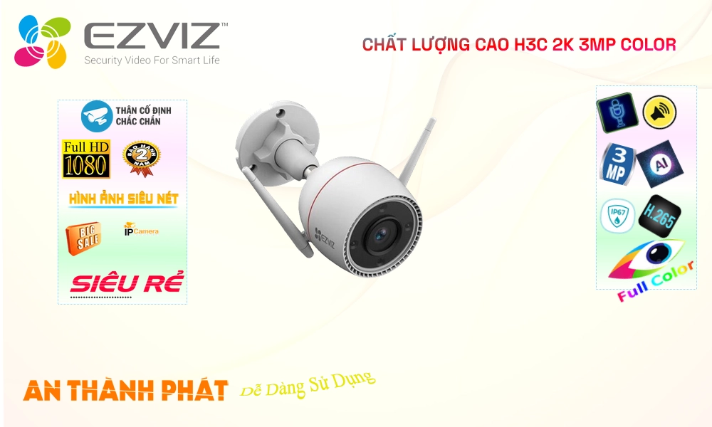 H3C 2K 3MP Color Camera Wifi Ezviz H3C 2K 3MP Color Camera Wifi Ezviz