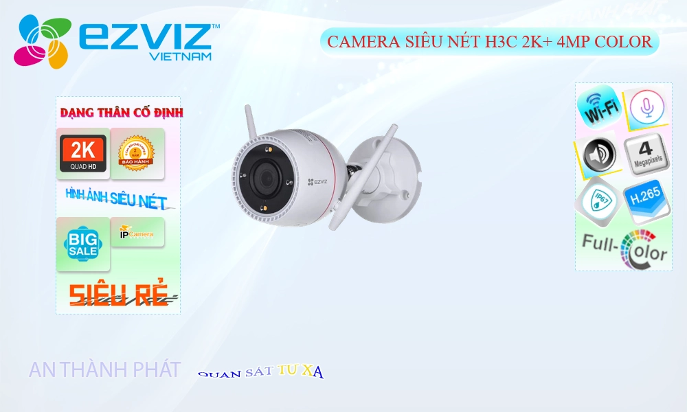 H3C 2K+ 4MP Color Camera Wifi Ezviz Giá tốt