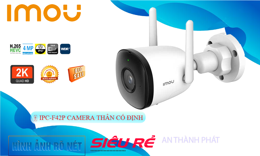 IPC-F42P sắc nét Wifi Imou