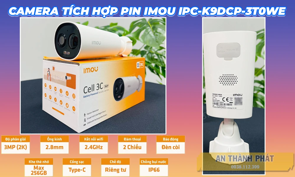 Camera Wifi Imou IPC-K9DCP-3T0WE Tích Hợp Pin