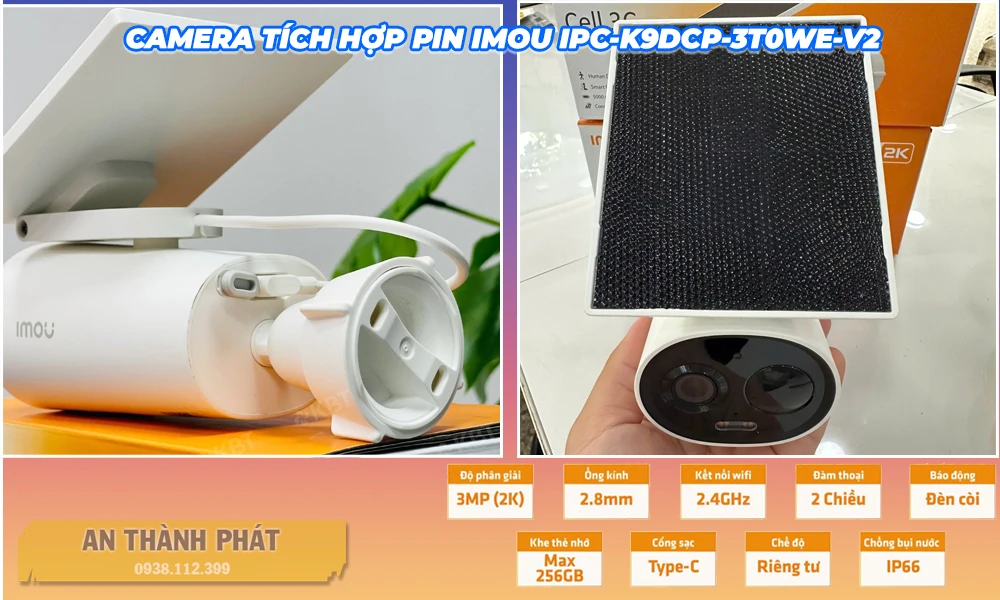 Camera Wifi Imou IPC-K9DCP-3T0WE-V2 Tích Hợp Pin Năng Lượng Mặt Trời