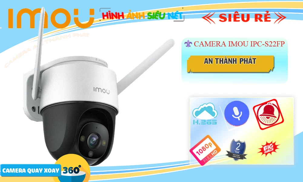 Camera IP Wifi Imou IPC-S22FP PTZ 2.0MP Camera IP Wifi Imou IPC-S22FP PTZ 2.0MP