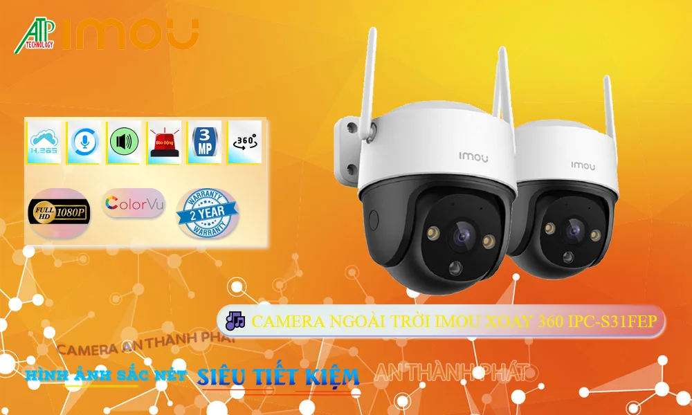 IPC-S31FEP Camera Imou Ngoài Trời 3MP IPC-S31FEP Camera Imou Ngoài Trời 3MP