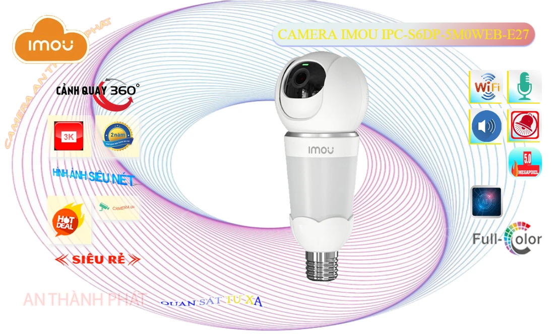 Camera IPC-S6DP-5M0WEB-E27 Thiết kế Đẹp