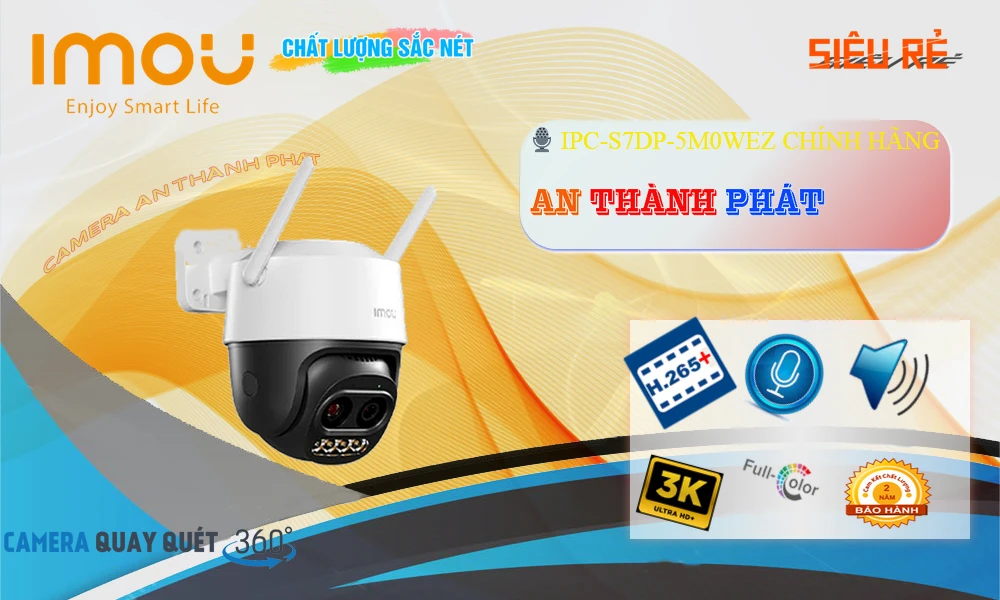 IPC-S7DP-5M0WEZ IP Wifi Công nghệ nỗi bật Chống báo động giả bằng cách phân biệt được người, xe với các yếu tố gây báo động giả khác (như vật nuôi, lá cây,...) Camera Giá Rẻ Wifi Imou IPC-S7DP-5M0WEZ IP Wifi Công nghệ nỗi bật Chống báo động giả bằng cách phân biệt được người, xe với các yếu tố gây báo động giả khác (như vật nuôi, lá cây,...) Camera Giá Rẻ Wifi Imou