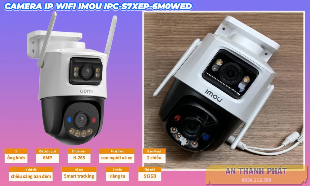 Camera IP WIFI IMOU IPC-S7XEP-6M0WED 2 Mắt  6 MP