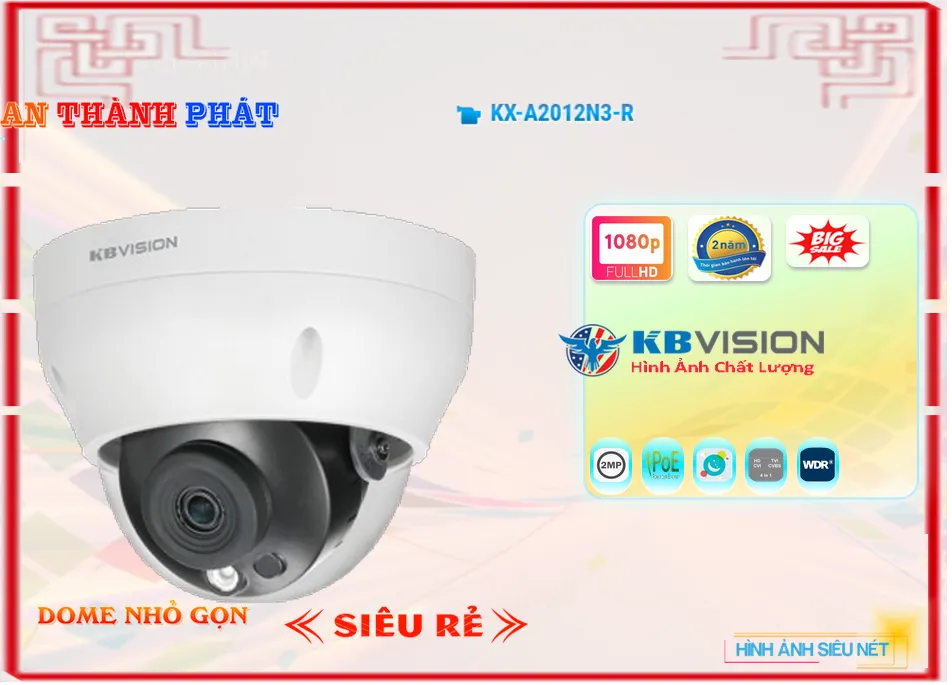 KX-A2012N3-R sắc nét KBvision KX-A2012N3-R sắc nét KBvision