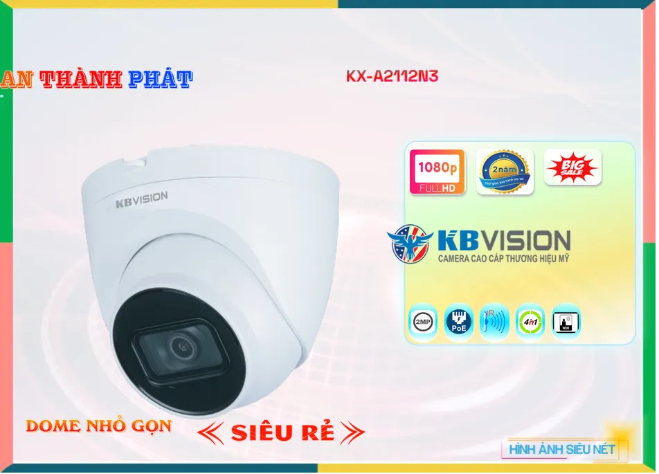 KX-A2112N3 sắc nét KBvision KX-A2112N3 sắc nét KBvision