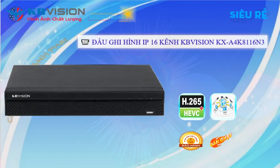 Đầu Thu KBvision KX-A4K8116N3 ✲ Đầu Thu KBvision KX-A4K8116N3 ✲