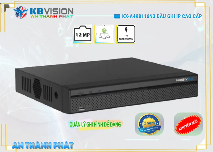 Đầu Thu KBvision KX-A4K8116N3 ✲ Đầu Thu KBvision KX-A4K8116N3 ✲