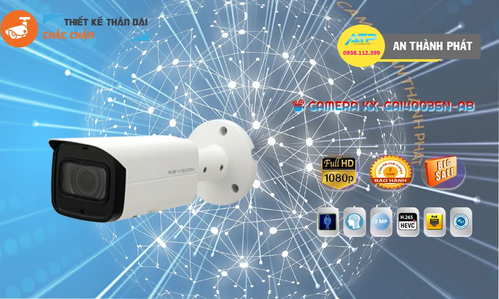 Camera  KBvision Thiết kế Đẹp KX-CAi4003SN-AB