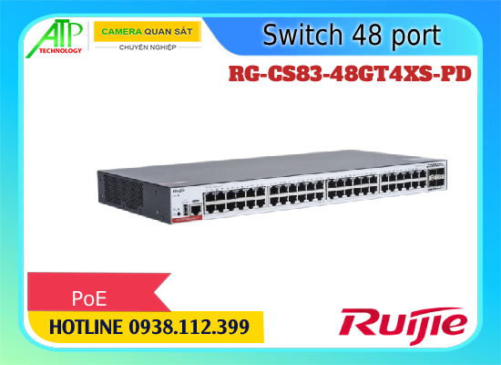 RG-CS83-48GT4XS-PD, thông số RG-CS83-48GT4XS-PD, thông số kỹ thuật RG-CS83-48GT4XS-PD, thông tin RG-CS83-48GT4XS-PD, giá RG-CS83-48GT4XS-PD, giá bán RG-CS83-48GT4XS-PD, mua RG-CS83-48GT4XS-PD, báo giá RG-CS83-48GT4XS-PD, Switch RG-CS83-48GT4XS-PD, Chia mạng  RG-CS83-48GT4XS-PD, Thiết bị chuyển mạch RG-CS83-48GT4XS-PD
