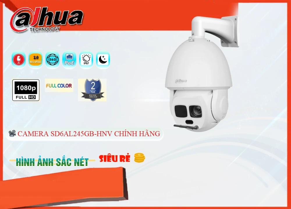Camera Dahua DH-SD6AL245GB-HNV Camera Dahua DH-SD6AL245GB-HNV