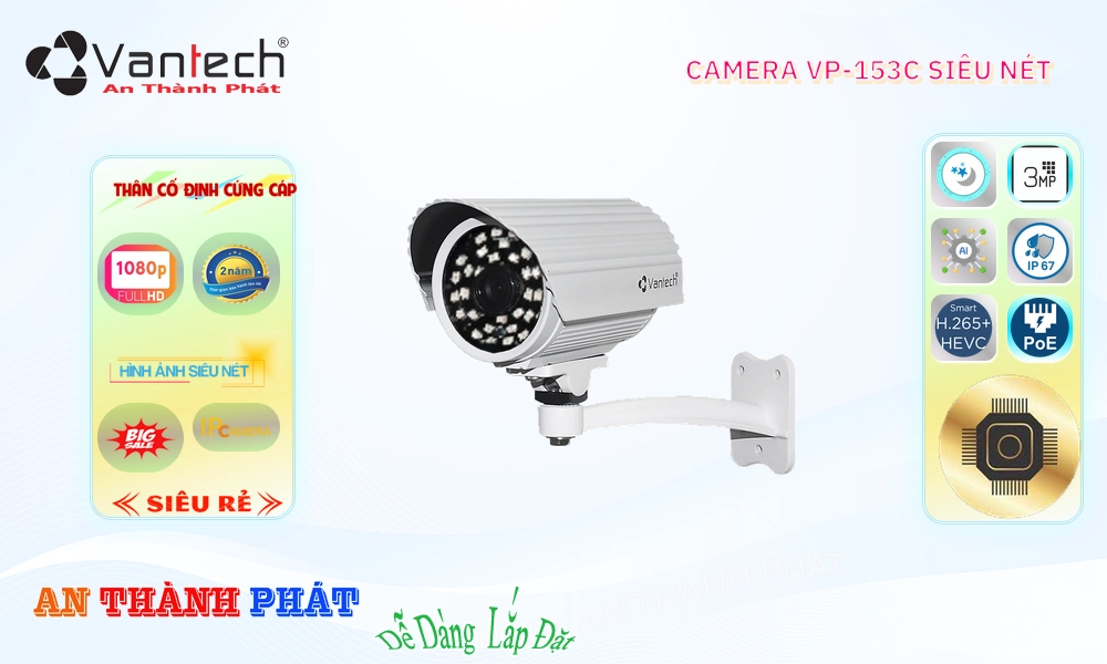 Camera IP Vantech VP-153C Camera IP Vantech VP-153C