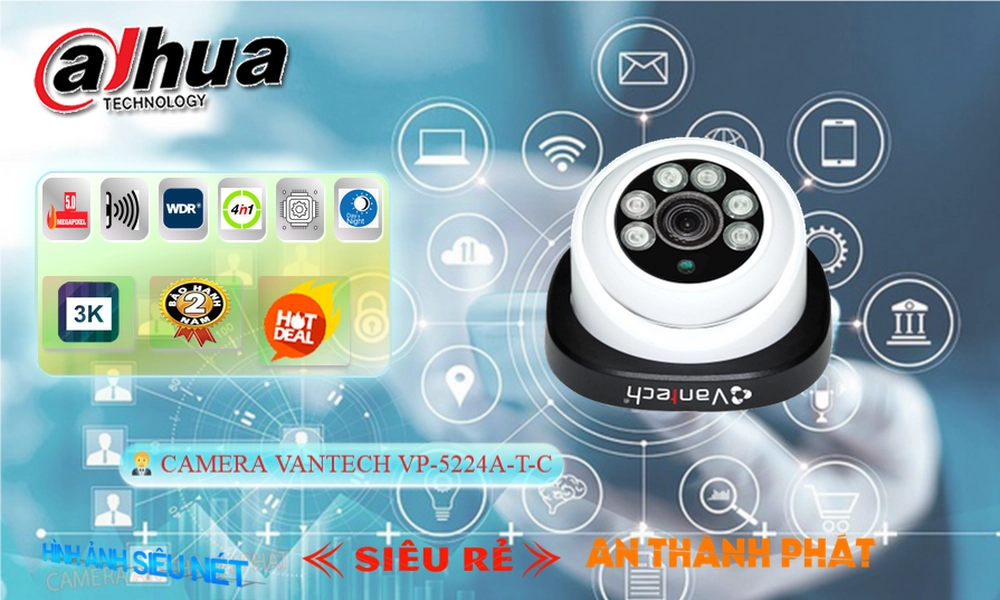 Camera An Ninh VanTech VP-5224A|T|C Công Nghệ Mới