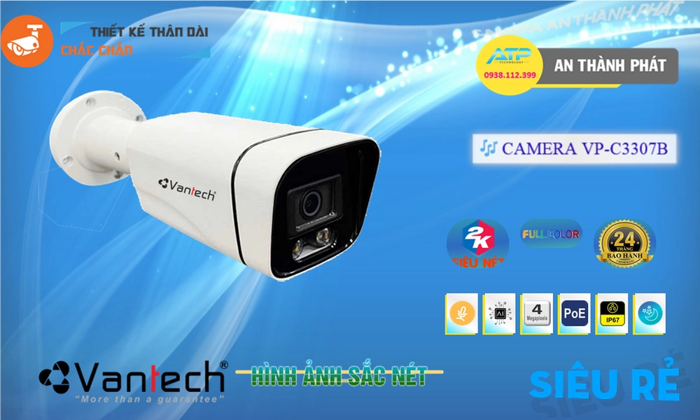 VP-C3307B Camera Công Nghệ POE VanTech
