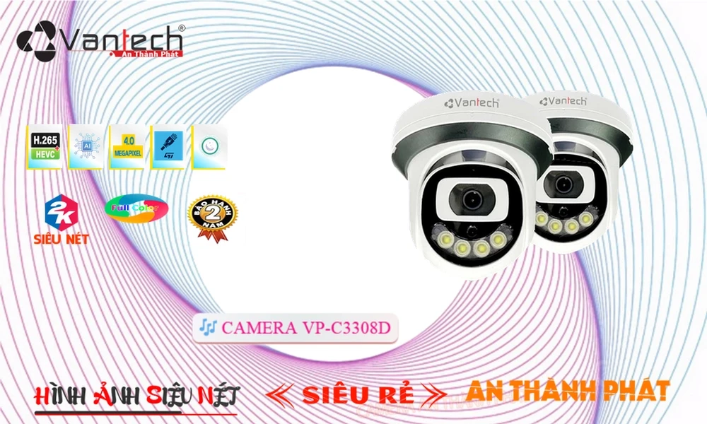 Camera Dome Ip Poe VP-C3308D