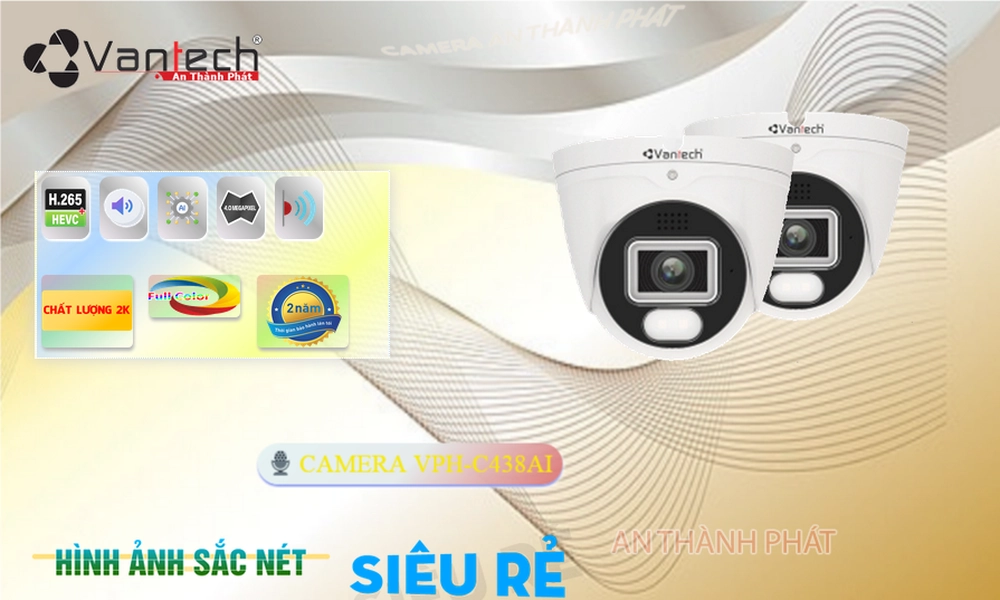 Camera IP VanTech VPH-C438AI Tiết Kiệm Camera IP VanTech VPH-C438AI Tiết Kiệm