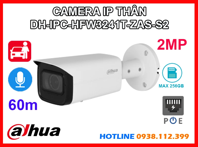 Camera Dahua DH-IPC-HFW3241T-ZAS-S2 (2MP), camera quan sát DH-IPC-HFW3241T-ZAS-S2, lắp đặt camera DH-IPC-HFW3241T-ZAS-S2, lắp camera DH-IPC-HFW3241T-ZAS-S2 giá rẻ, camera ghi âm DH-IPC-HFW3241T-ZAS-S2, camera ngoài trời DH-IPC-HFW3241T-ZAS-S2, camera DH-IPC-HFW3241T-ZAS-S2 giá rẻ,