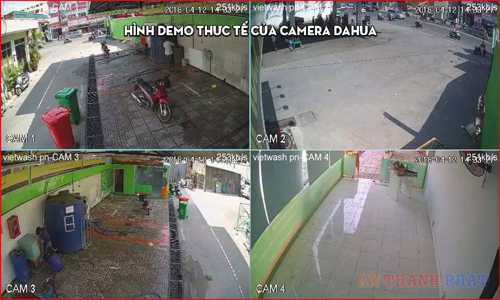 Như hình ở dưới dây là hình một công trình một cửa hàng rửa xe tại Quận Phú Nhuận chúng tôi đã lắp đặt thành công. Hình ảnh camera giám sát bao quát toàn bãi rữa xe,hình ảnh hiển thị đẹp sắc nét,Màu sắc chân thực đến từng chi tiết. (Hình ảnh đã được chủ nhà cho phép làm hình demo camera thực tế của sản phẩm camera Dahua).