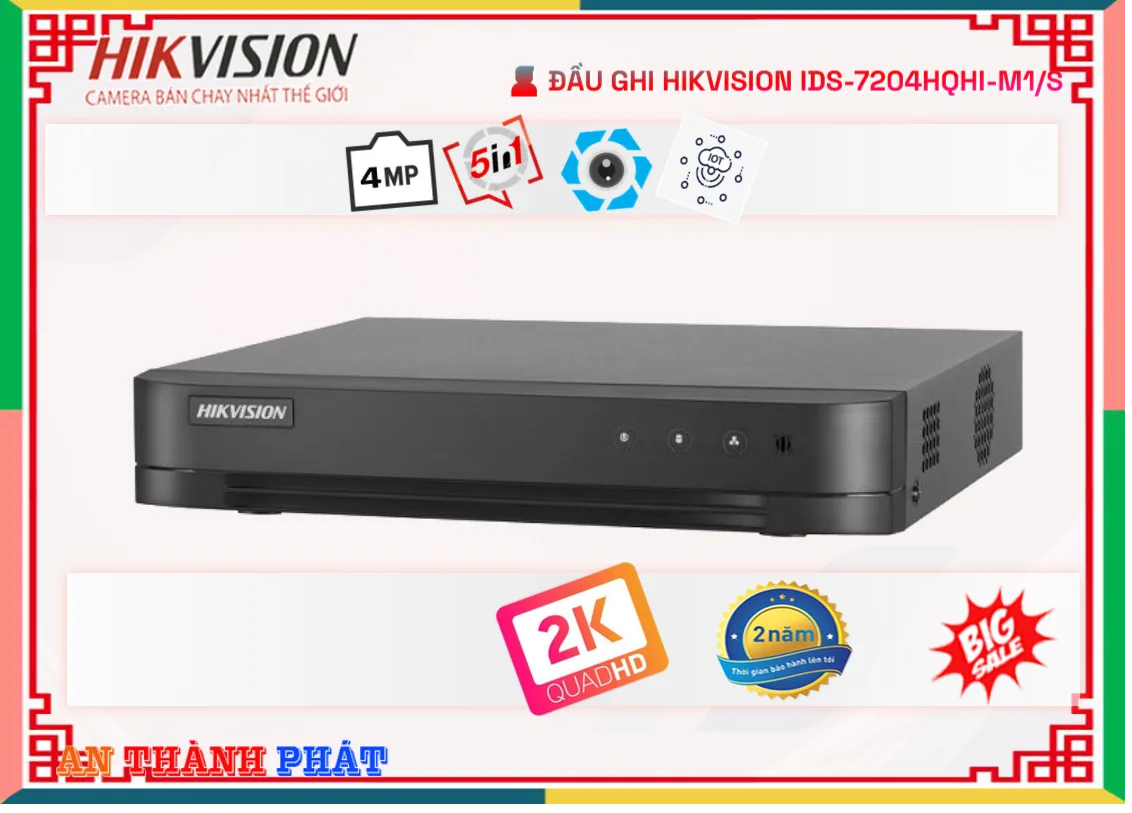Đầu Ghi 4 Kênh iDS-7204HQHI-M1/S Đầu Ghi 4 Kênh iDS-7204HQHI-M1/S